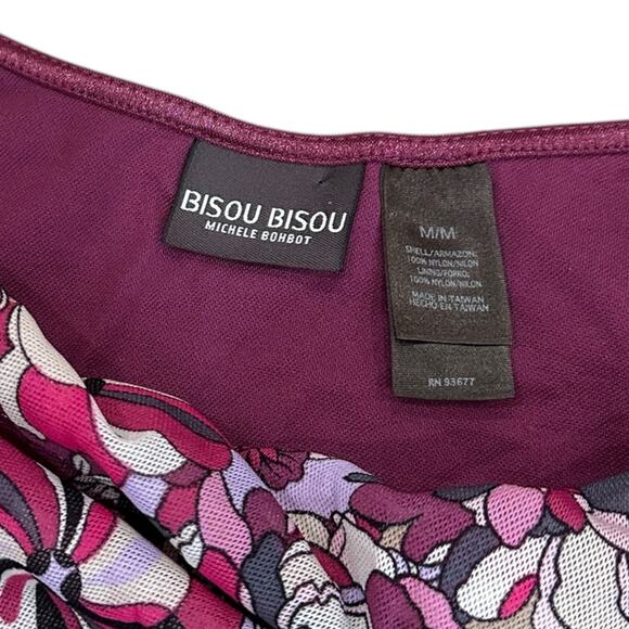 Y2k Bisou Bisou Psychedelic Floral Scoop Neck Blouse - Picture 6 of 6